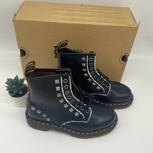 Dr.Martens 1460 Stud BLACK ROLLED VINTAGE SMOOTH - Picture 6 of 15